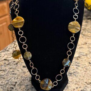 Carroll Dorsey Walker glass and stone necklace